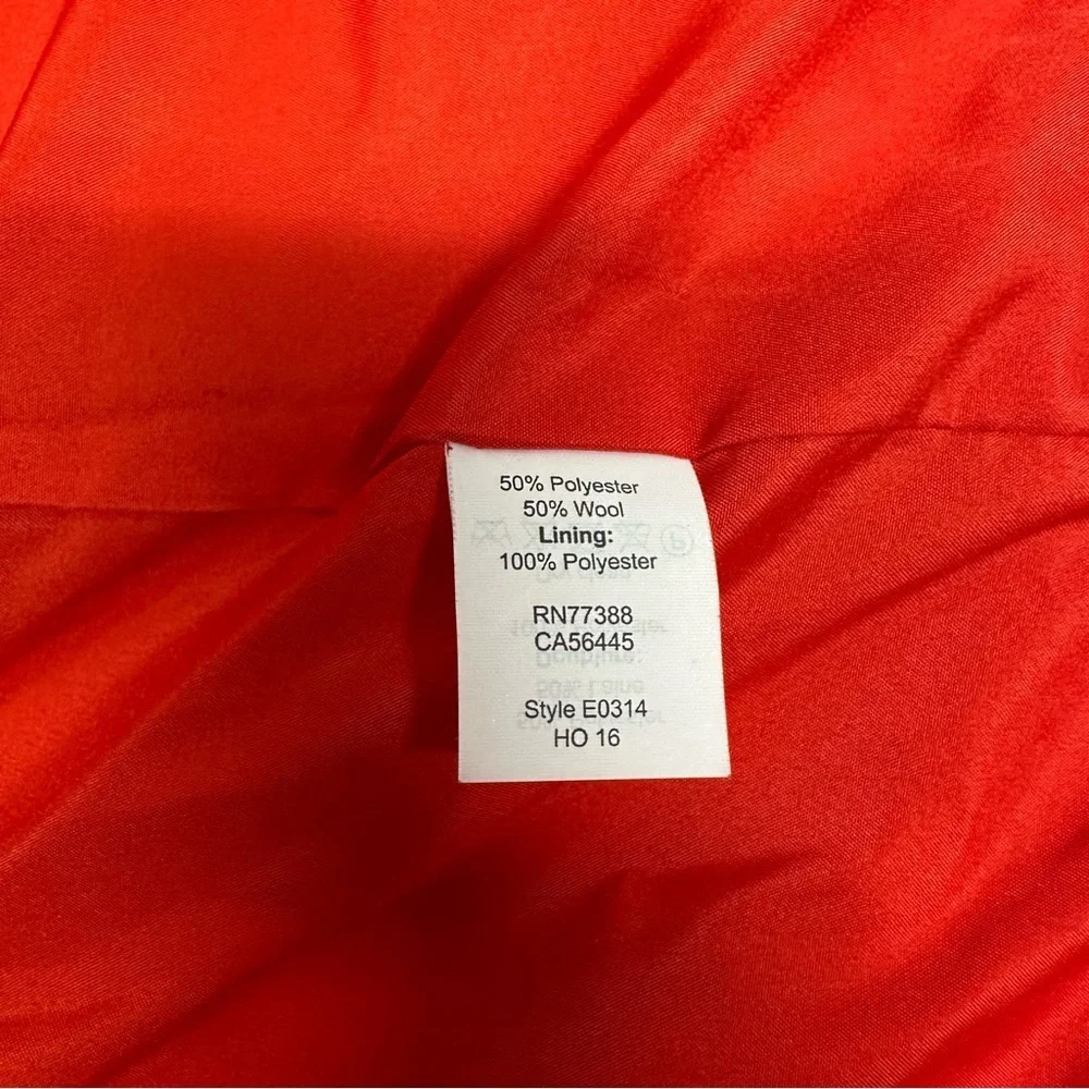 J. Crew factory Stadium Cloth Majesty Peacoat Coat Jacket in Red Sz 2 - Picture 7 of 12